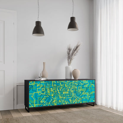 Credenza a 3 ante NOSTALGIC MEMORIES in finitura nera