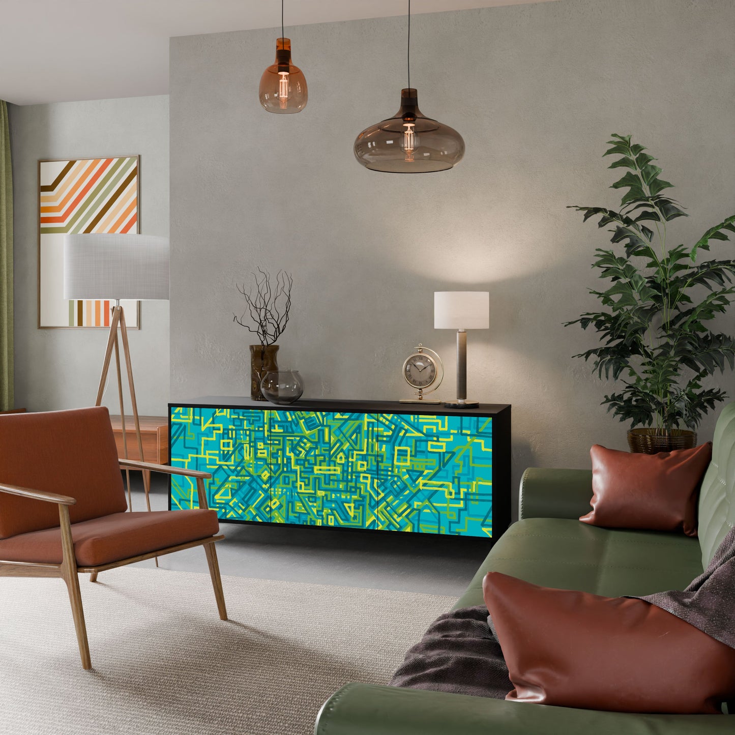 Credenza a 3 ante NOSTALGIC MEMORIES in finitura nera