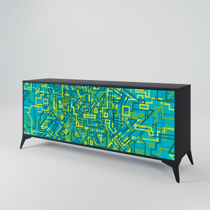 Credenza a 3 ante NOSTALGIC MEMORIES in finitura nera