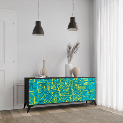 Credenza a 3 ante NOSTALGIC MEMORIES in finitura nera