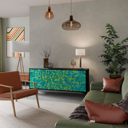 Credenza a 3 ante NOSTALGIC MEMORIES in finitura nera