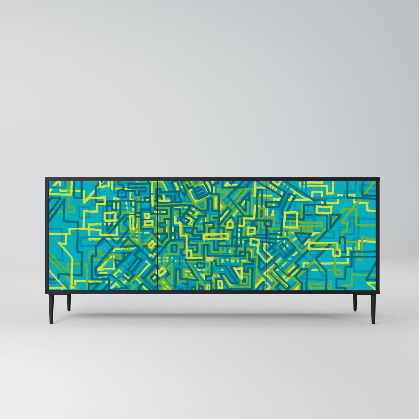 Credenza a 3 ante NOSTALGIC MEMORIES in finitura nera