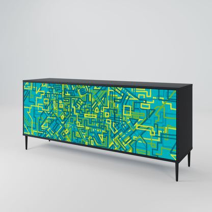 Credenza a 3 ante NOSTALGIC MEMORIES in finitura nera