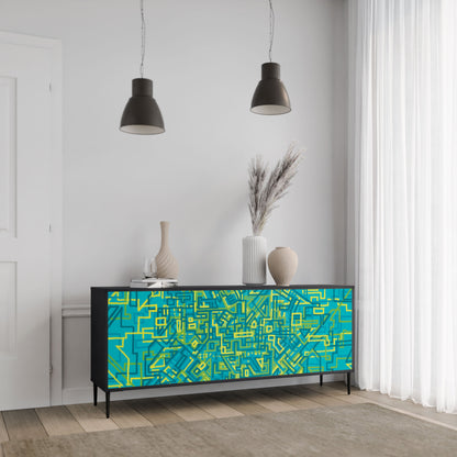 Credenza a 3 ante NOSTALGIC MEMORIES in finitura nera
