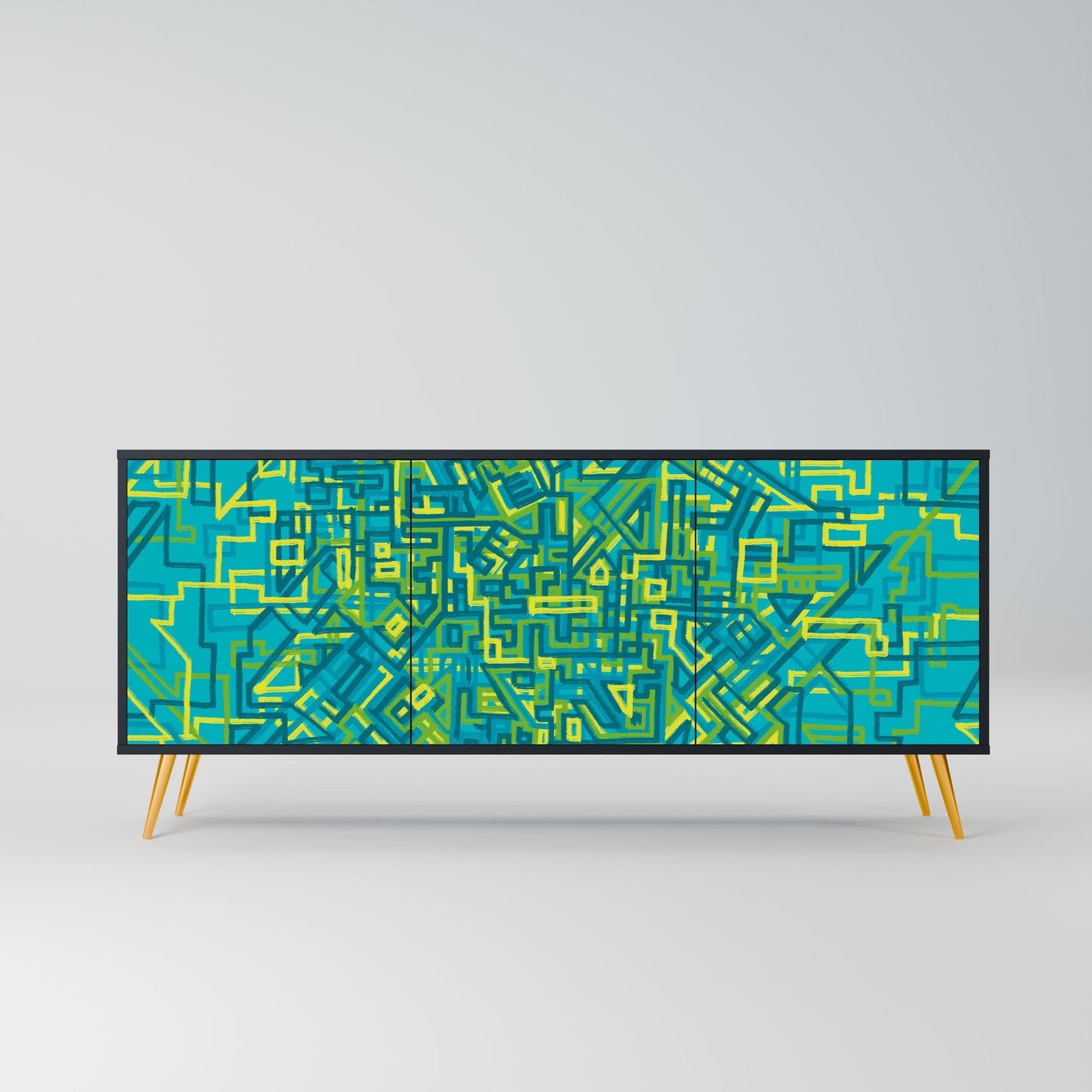 Credenza a 3 ante NOSTALGIC MEMORIES in finitura nera