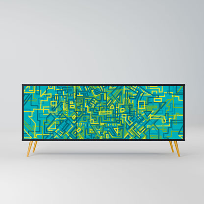 Credenza a 3 ante NOSTALGIC MEMORIES in finitura nera