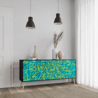 Credenza a 3 ante NOSTALGIC MEMORIES in finitura nera