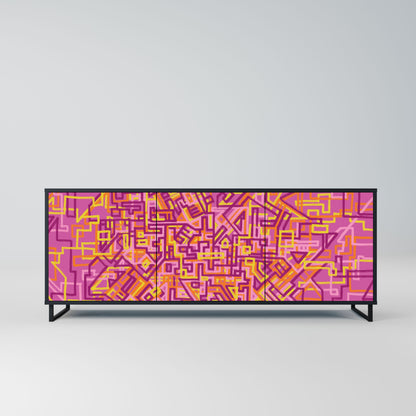 Credenza a 3 ante LOVELY MEMORIES in finitura nera
