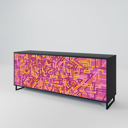Credenza a 3 ante LOVELY MEMORIES in finitura nera