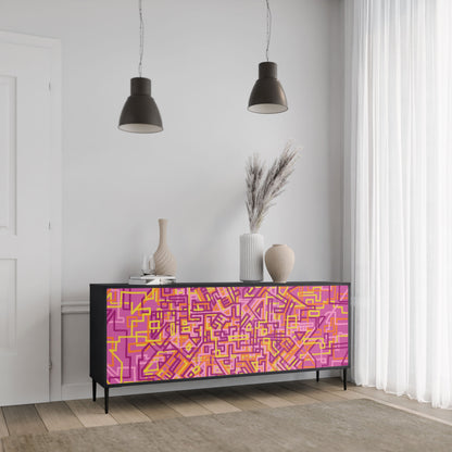 Credenza a 3 ante LOVELY MEMORIES in finitura nera