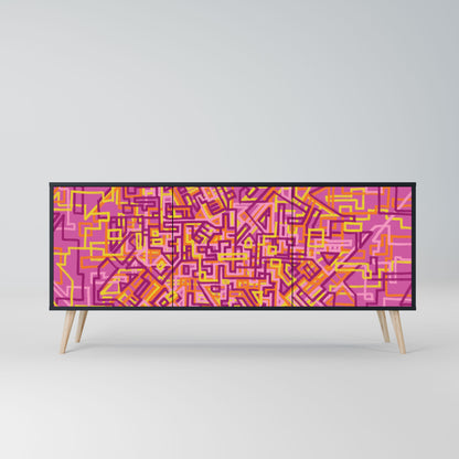 Credenza a 3 ante LOVELY MEMORIES in finitura nera