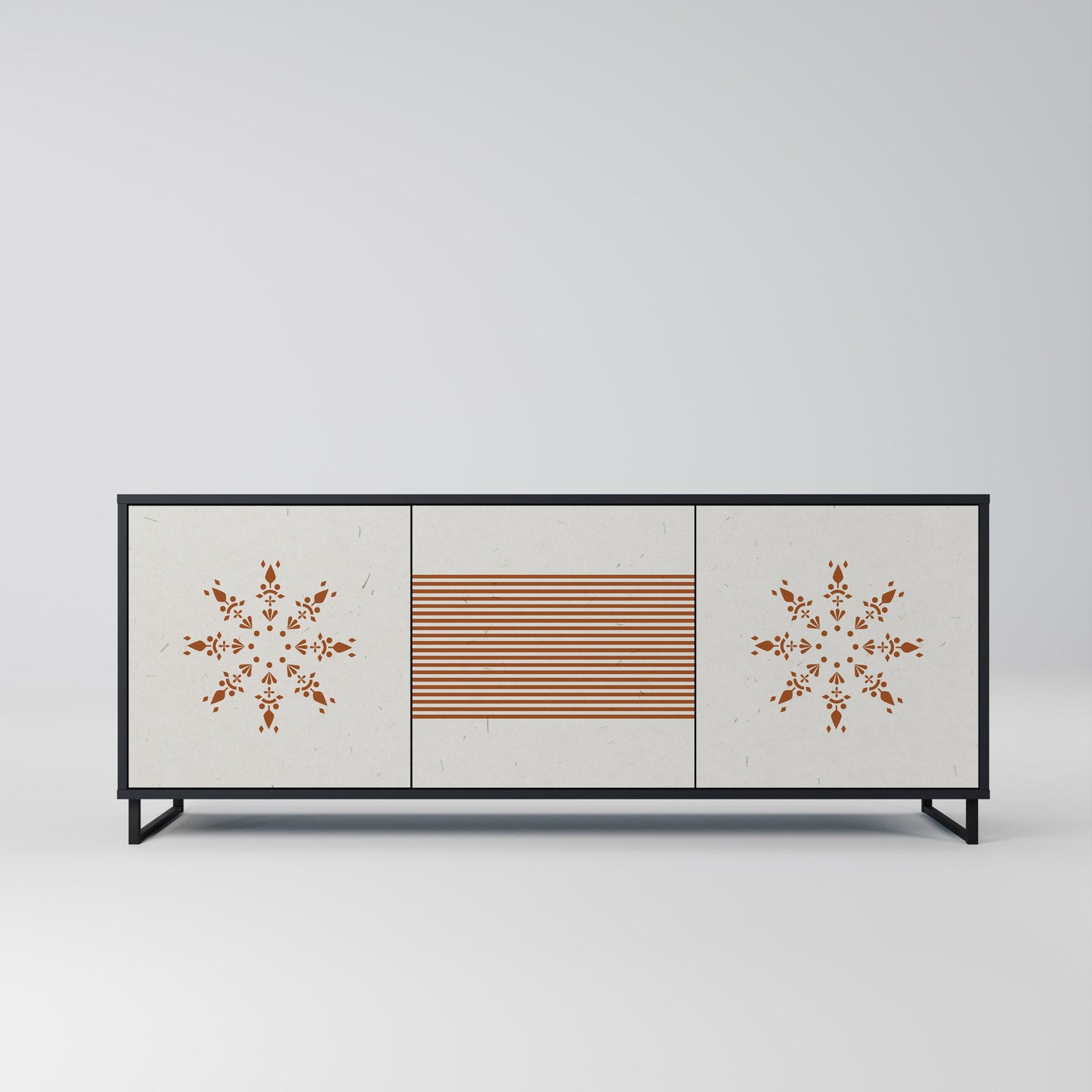 Credenza DAILY HARMONY a 3 ante in finitura nera
