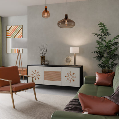 Credenza DAILY HARMONY a 3 ante in finitura nera