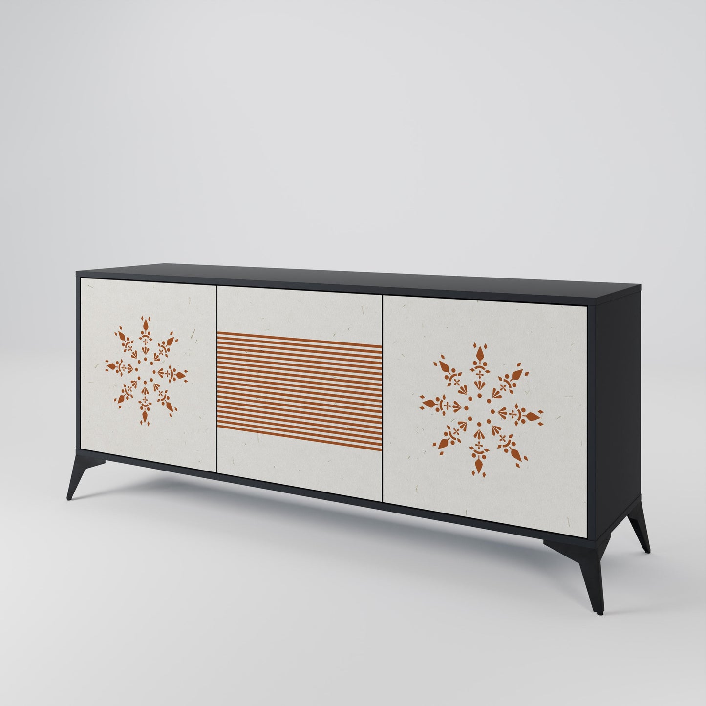 Credenza DAILY HARMONY a 3 ante in finitura nera