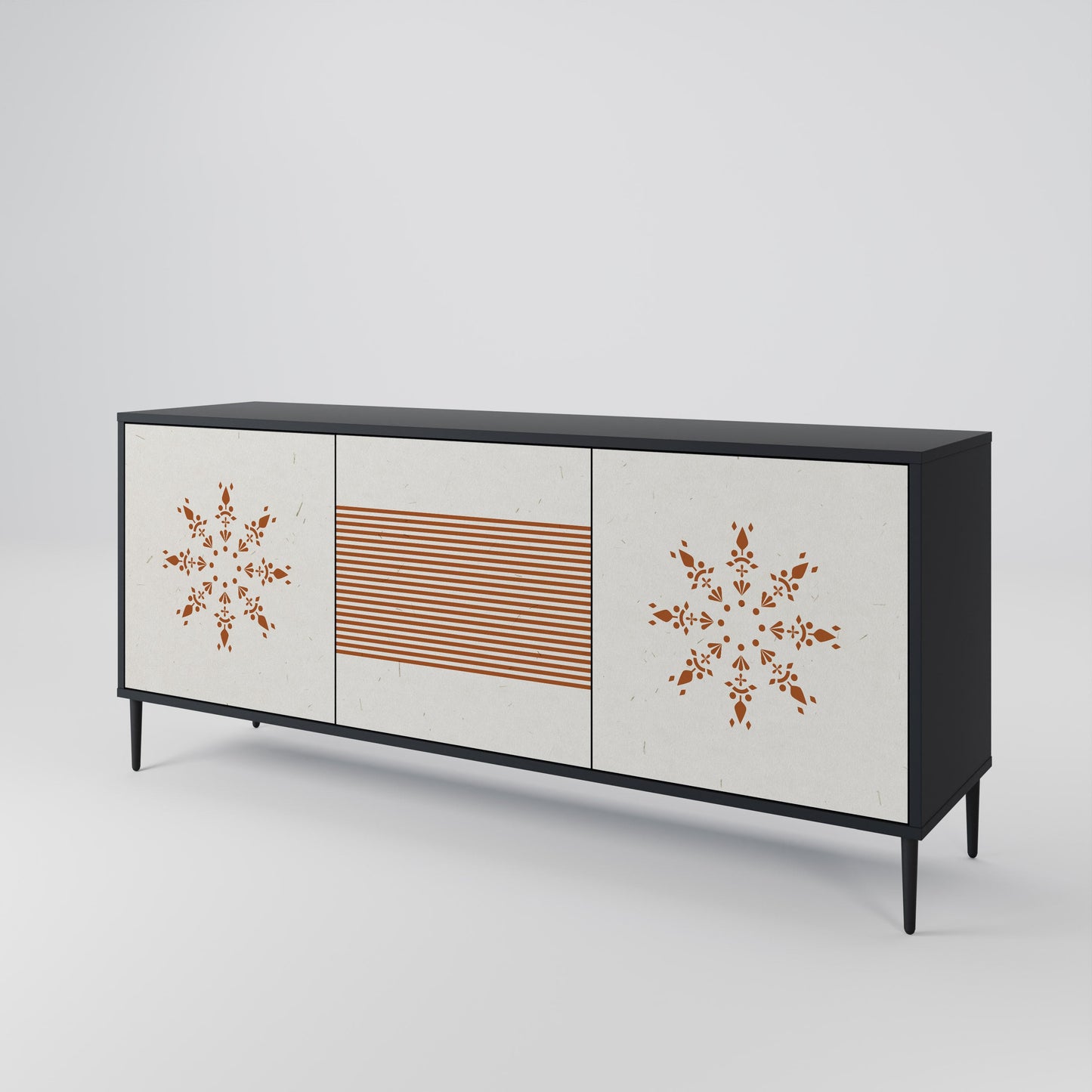 Credenza DAILY HARMONY a 3 ante in finitura nera