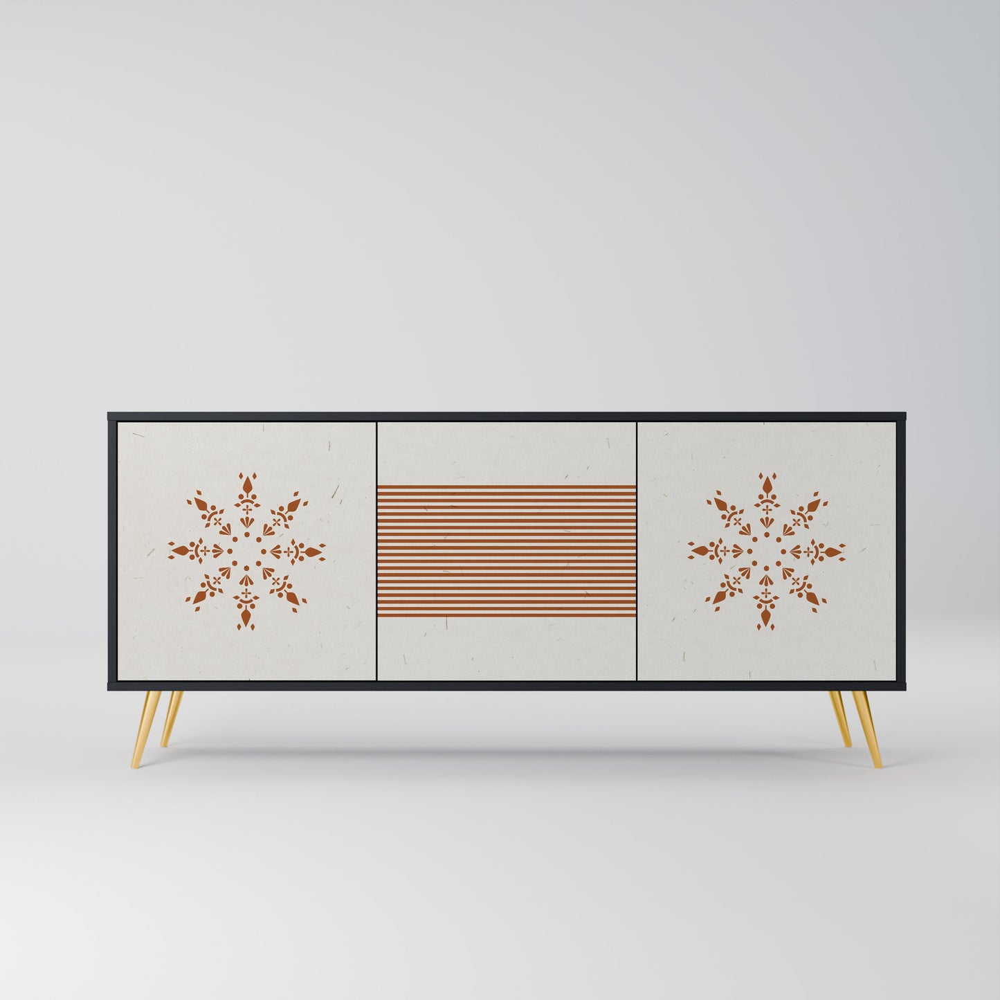 Credenza DAILY HARMONY a 3 ante in finitura nera