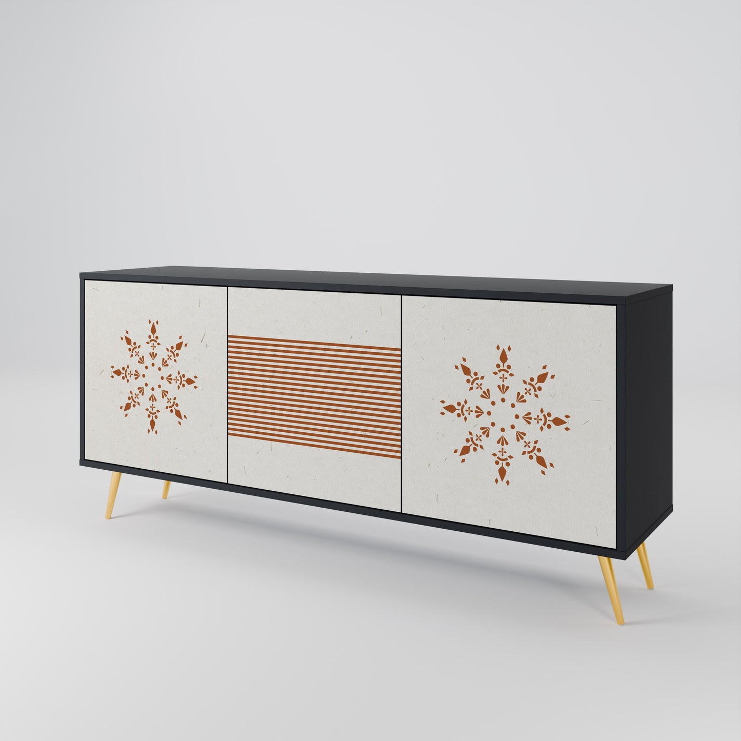 Credenza DAILY HARMONY a 3 ante in finitura nera