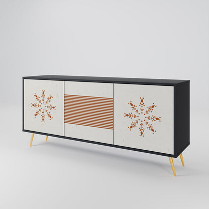 Credenza DAILY HARMONY a 3 ante in finitura nera
