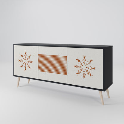Credenza DAILY HARMONY a 3 ante in finitura nera