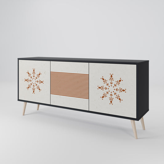 Credenza DAILY HARMONY a 3 ante in finitura nera