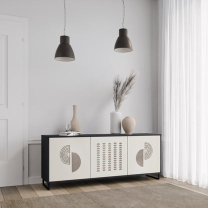 Credenza HARMONY ESSENCE a 3 ante in finitura nera