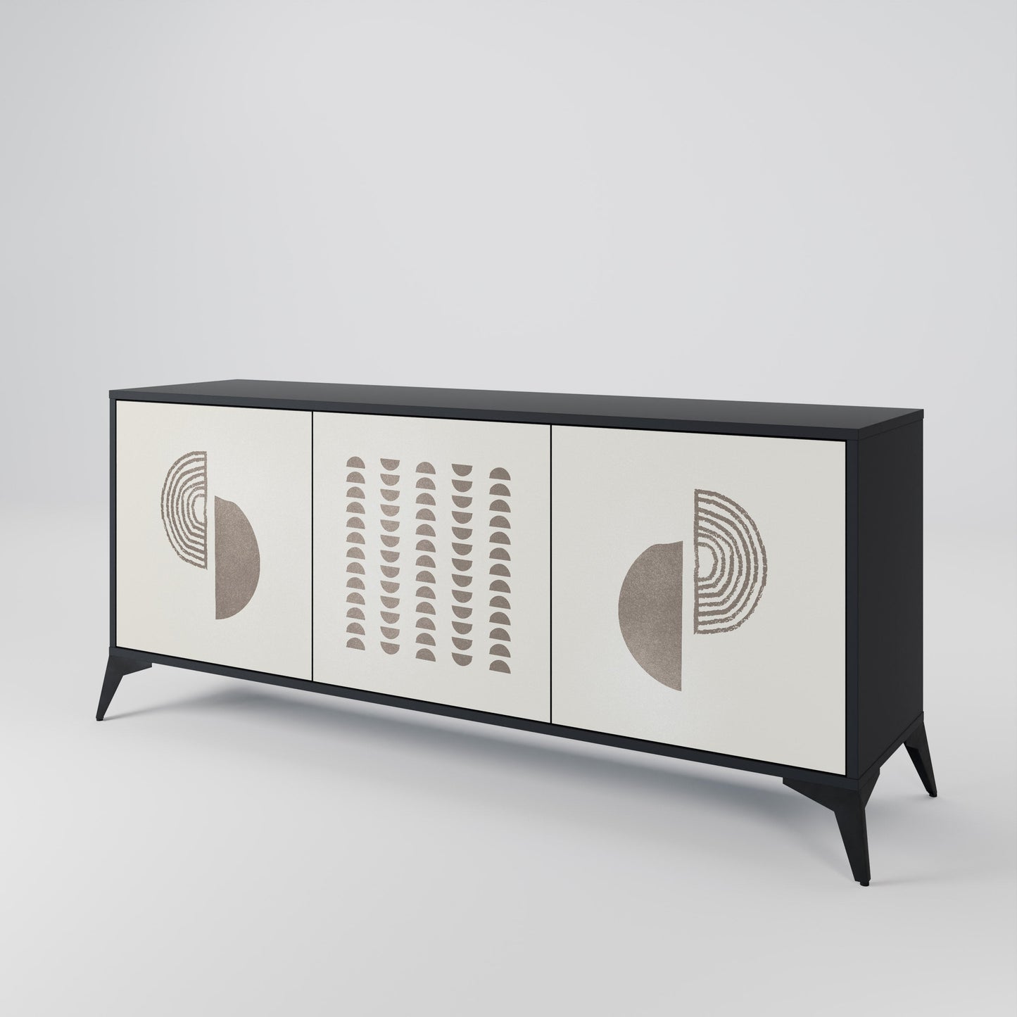 Credenza HARMONY ESSENCE a 3 ante in finitura nera