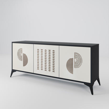 Credenza HARMONY ESSENCE a 3 ante in finitura nera