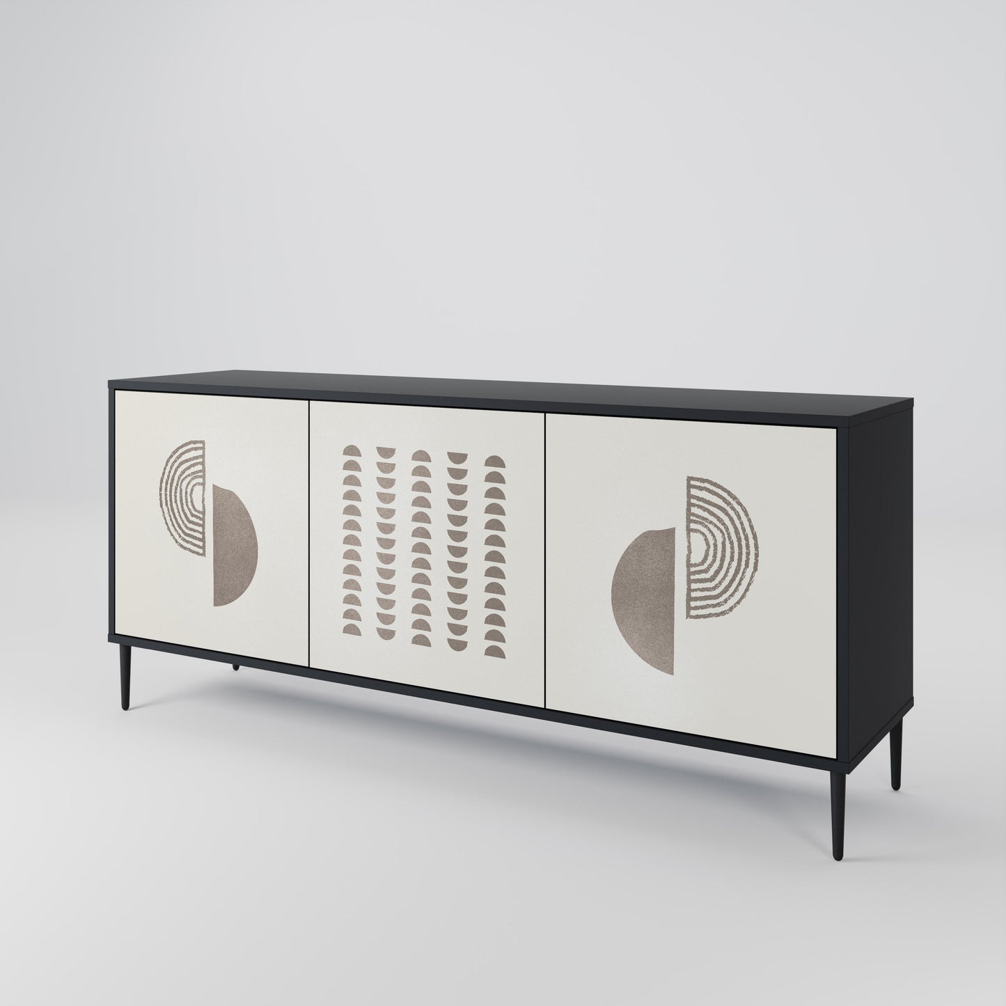 Credenza HARMONY ESSENCE a 3 ante in finitura nera