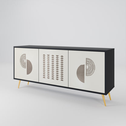 Credenza HARMONY ESSENCE a 3 ante in finitura nera