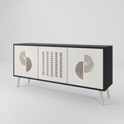 Credenza HARMONY ESSENCE a 3 ante in finitura nera