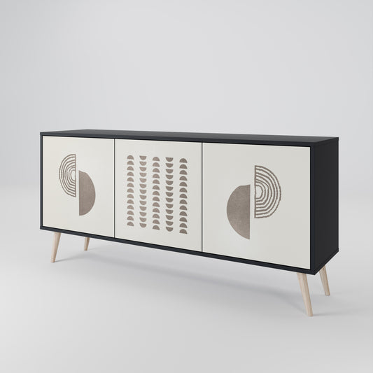 Credenza HARMONY ESSENCE a 3 ante in finitura nera