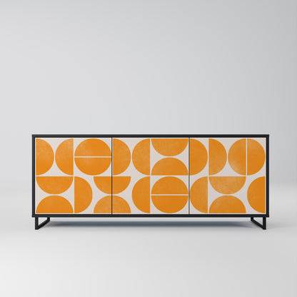 Credenza a 3 ante RECURRING DREAMS in finitura nera