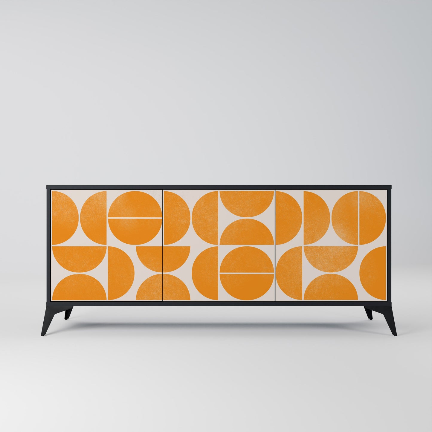 Credenza a 3 ante RECURRING DREAMS in finitura nera