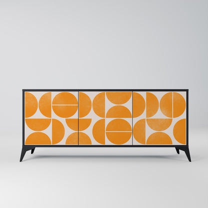 Credenza a 3 ante RECURRING DREAMS in finitura nera