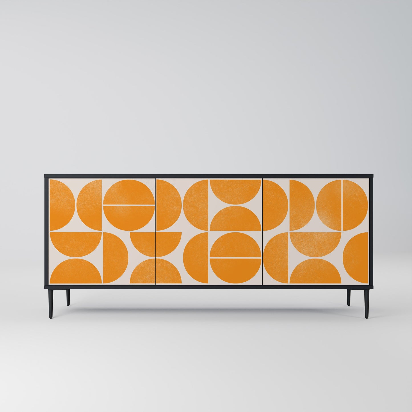 Credenza a 3 ante RECURRING DREAMS in finitura nera
