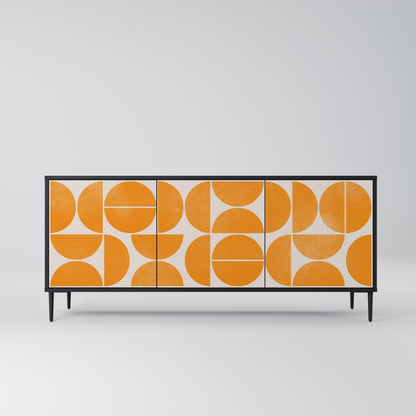 Credenza a 3 ante RECURRING DREAMS in finitura nera
