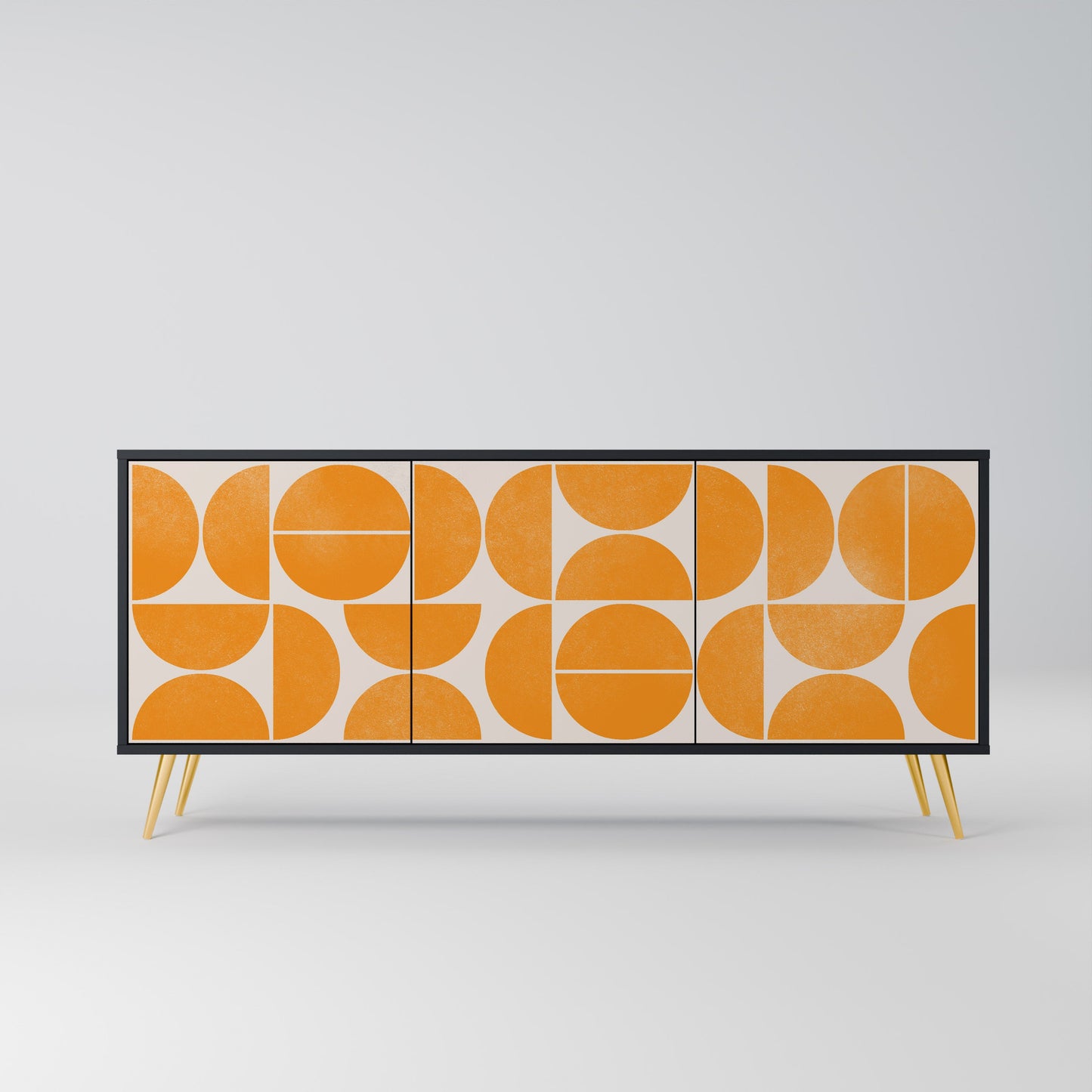 Credenza a 3 ante RECURRING DREAMS in finitura nera