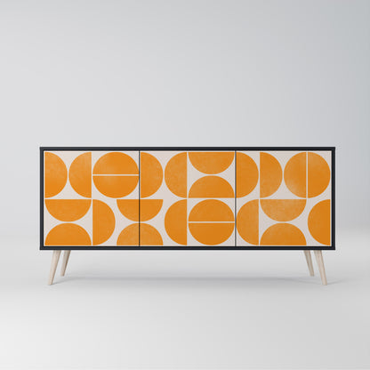 Credenza a 3 ante RECURRING DREAMS in finitura nera