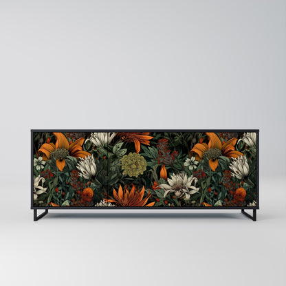 Credenza a 3 ante MIDNIGHT SPROUT in finitura nera