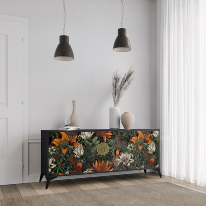 Credenza a 3 ante MIDNIGHT SPROUT in finitura nera