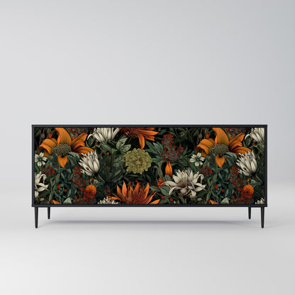 Credenza a 3 ante MIDNIGHT SPROUT in finitura nera