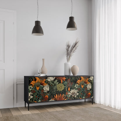 Credenza a 3 ante MIDNIGHT SPROUT in finitura nera
