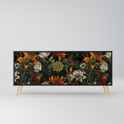 Credenza a 3 ante MIDNIGHT SPROUT in finitura nera
