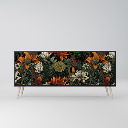 Credenza a 3 ante MIDNIGHT SPROUT in finitura nera