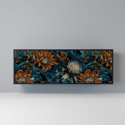 MORNING BLOOM Madia a 3 Ante in Finitura Nera