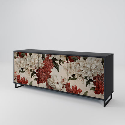Credenza a 3 ante EPHEMERAL DAYS in finitura nera