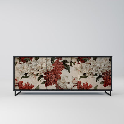 Credenza a 3 ante EPHEMERAL DAYS in finitura nera
