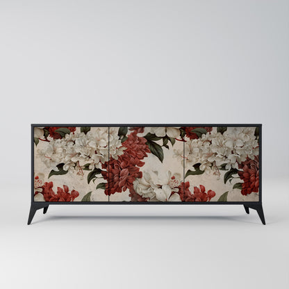Credenza a 3 ante EPHEMERAL DAYS in finitura nera