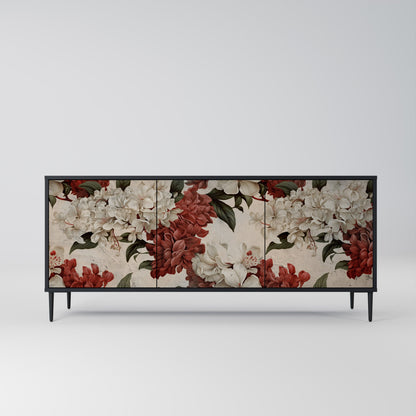 Credenza a 3 ante EPHEMERAL DAYS in finitura nera