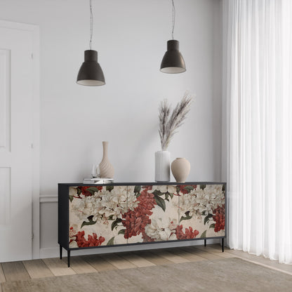 Credenza a 3 ante EPHEMERAL DAYS in finitura nera